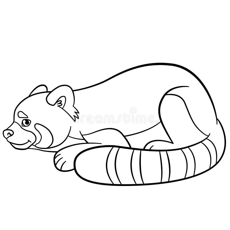 Cartoon Red Panda Coloring Pages - Coloring and Drawing