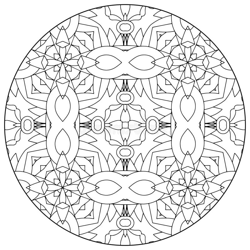 Patterned Circle for Coloring Stock Illustration - Illustration of