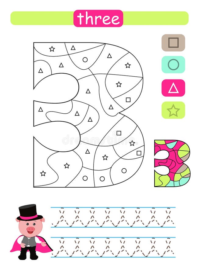 Coloring Printable Worksheet for Kindergarten and Preschool. Learning