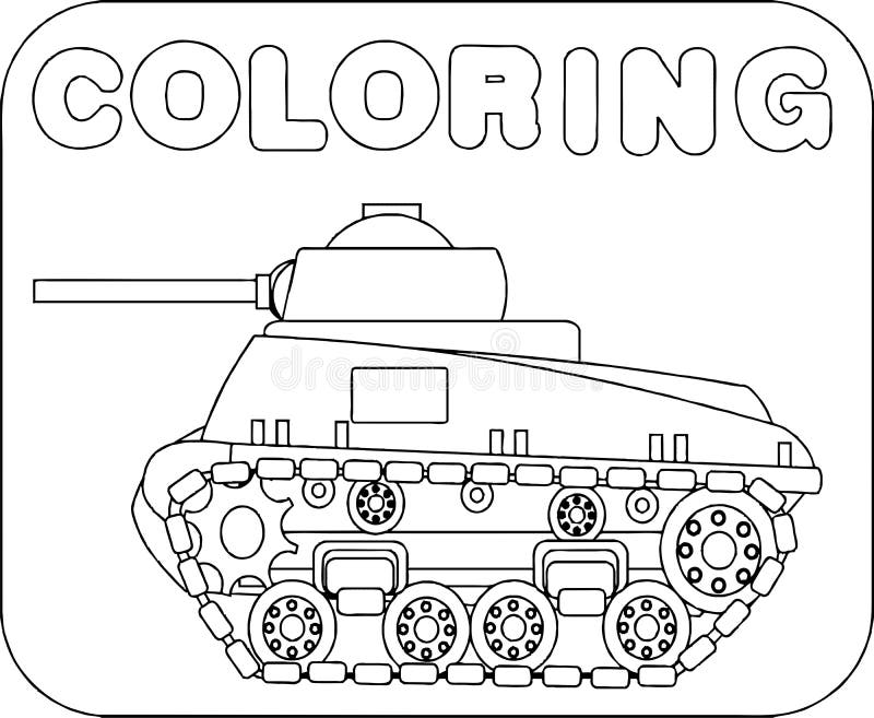 Coloring Tank Cartoon stock vector. Illustration of draw - 59169296 Coloring Tank Cartoon stock vector. Illustration of draw - 59169296