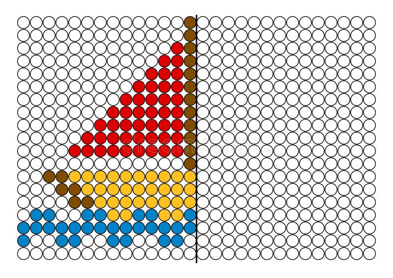 Colorir O Jogo De Simetria Do Barco De Pontos Imagem de Stock - Ilustração  de forma, colorido: 173874471