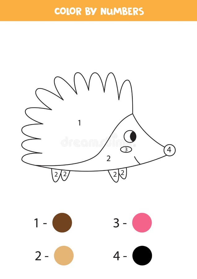 Bolinho fofo de cor por números. jogo educativo para crianças. página para  colorir.