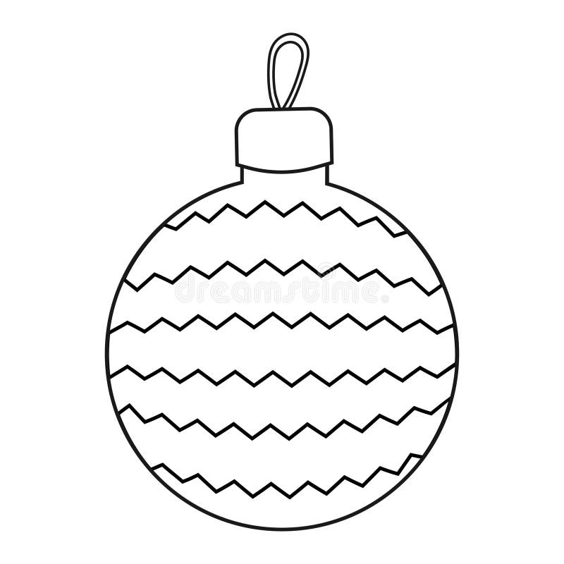 Christmas Ball Icon Black Minimalist Icon Isolated On White Background  Stock Illustration Download Image Now IStock