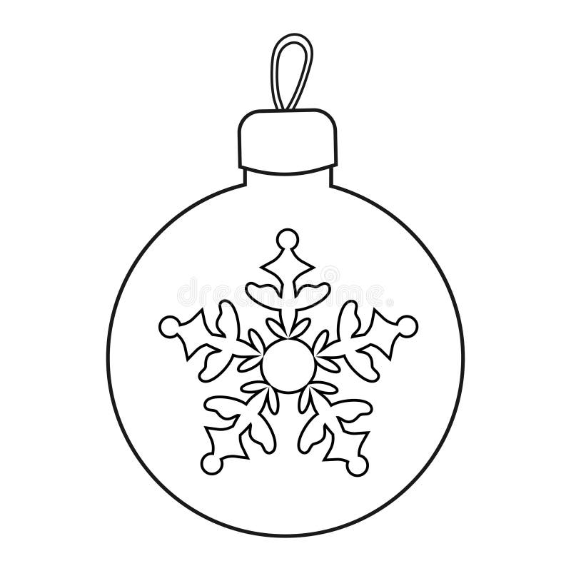 Christmas Ornaments Sketch Black White Stock Illustrations – 279 ...