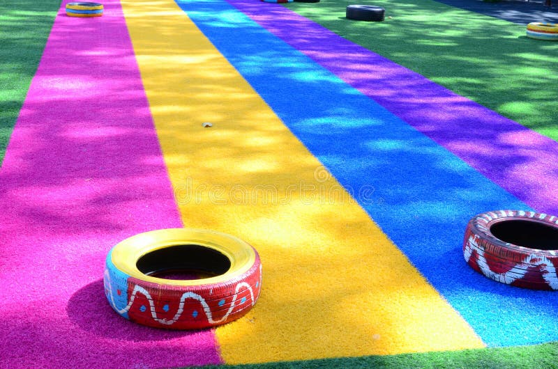 Colors athletics track stock image. Image of colors, playground 45383909