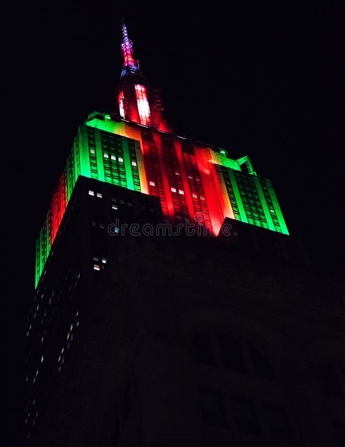 Colors of Empire State Building in December 2018 Editorial Photography