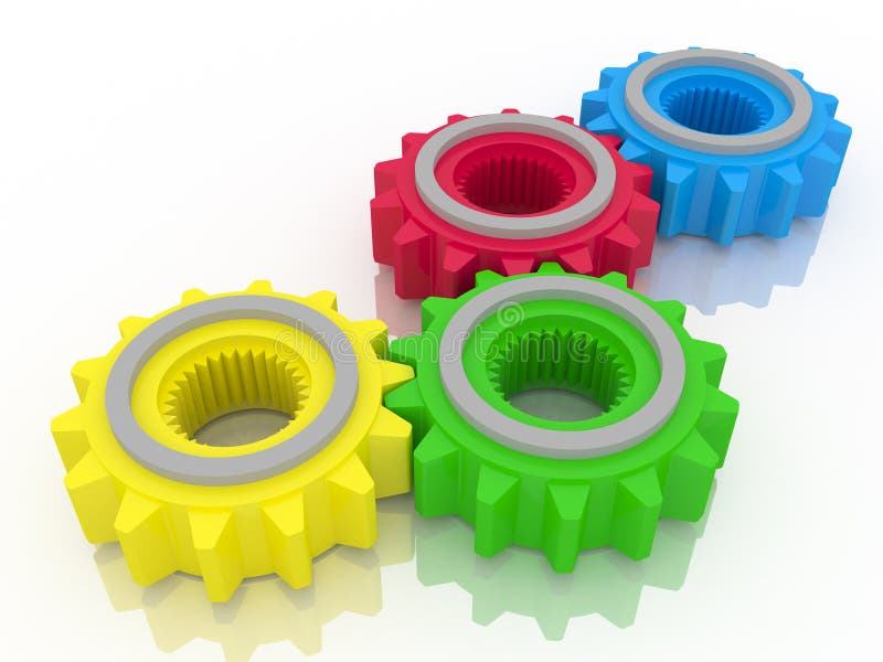 Colors gear stock illustration. Illustration of equipment - 24093427