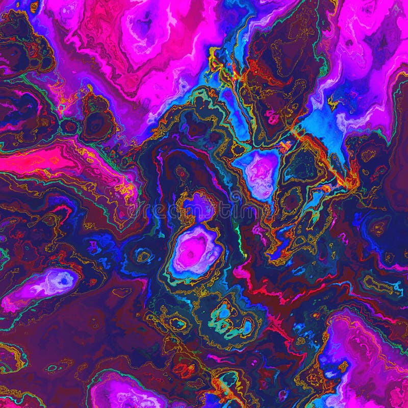 Colors Mixed Together Creating Colorful Abstract Painting Stock