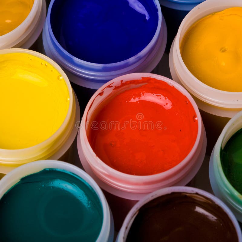 Cans of paint stock photo. Image of colour, creativity 16154574