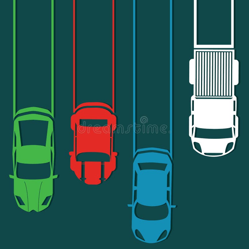 4 colors racing car stock vector. Illustration of marketing 47357926