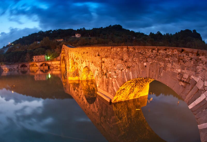 The Picturesque Town Of Bagni Di Lucca On A Sunny Day Near Lucca In Tuscany Italy Stock Image Image Of Bridge Mountain 129933471