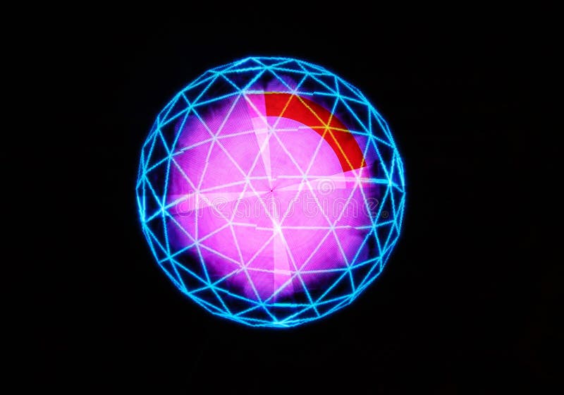 Colors and shapes made of light as texture or background, closeup picture. Decagon stock images, royalty-free photos and pictures