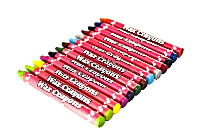 Colors of Wax crayons stock image. Image of white, crayons 43941419