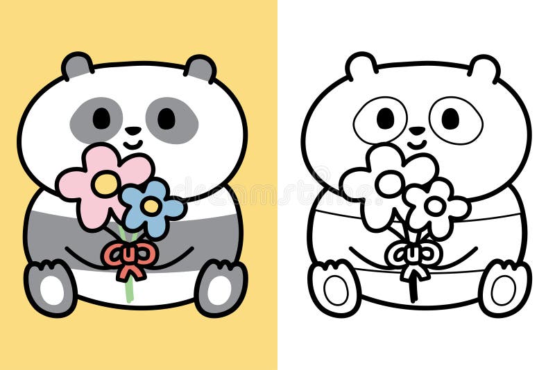 Cute Cartoon Panda Bear Cartoon Character Isolated Illustration For Poster  Or Web Design Outline Sketch Drawing Vector, Panda Cute Drawing, Panda Cute  Outline, Panda Cute Sketch PNG and Vector with Transparent Background