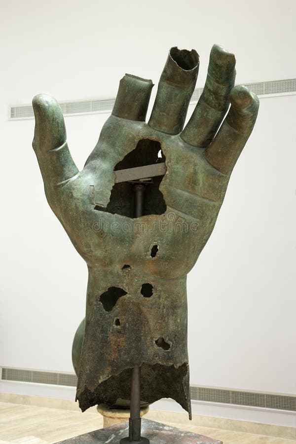 Colossal hand in Capitoline Museum. royalty free stock photo