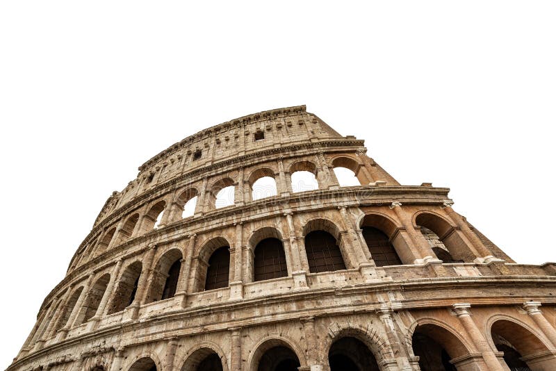 Colosseo de Roma aislado en blanco - Antiguo coliseo en Italia