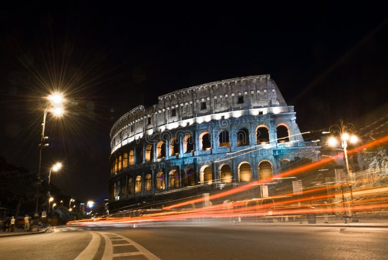 Colosseum in at Night, Rome, Italy