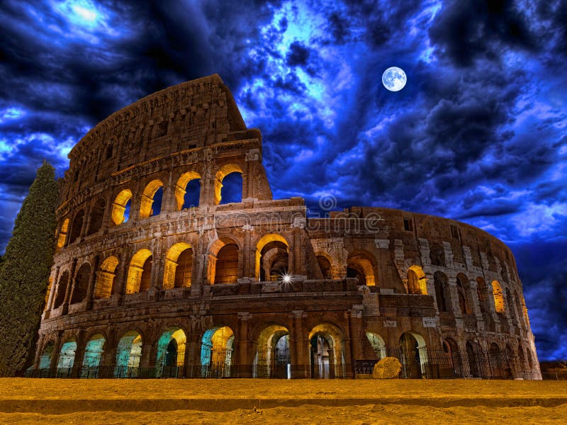 Colosseum nocą Rzym Włochy zdjęcie royalty free Colosseum nocą Rzym Włochy zdjęcie royalty free