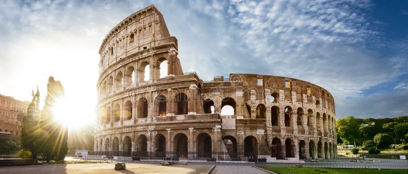 Colosseum in Rom und in der Morgensonne, Italien