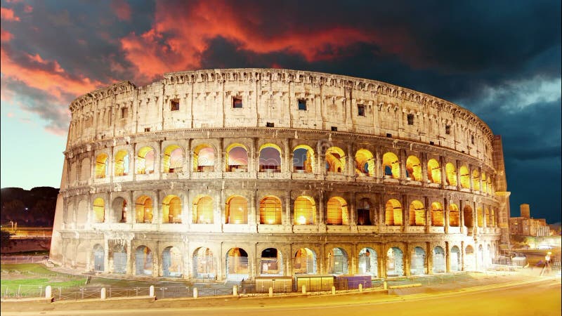 Colosseum, Roma, Italia - lapso de tiempo