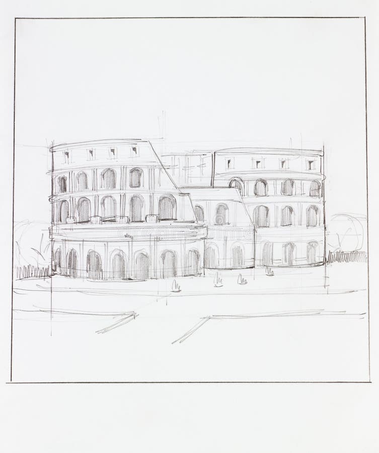 Colosseum of Rome stock illustration