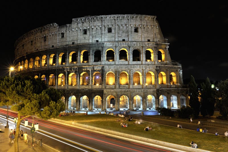 Colosseum in Rome by night.
