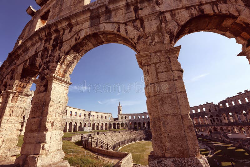 Colosseum Walls in Rome, Italy Stock Image Image of historic, famous