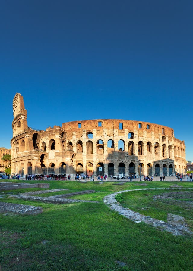 Colosseum at sunset in Rome, Italy. Colosseum at sunset in Rome, Italy