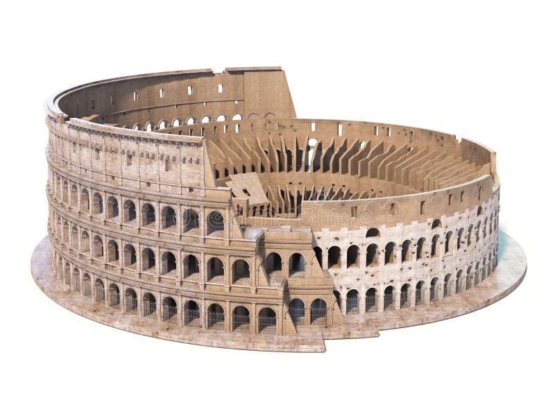 Colosseum, Колизей изолированный на белизне Символ Рима и Италии, иллюстрация вектора Colosseum, Колизей изолированный на белизне Символ Рима и Италии, иллюстрация вектора