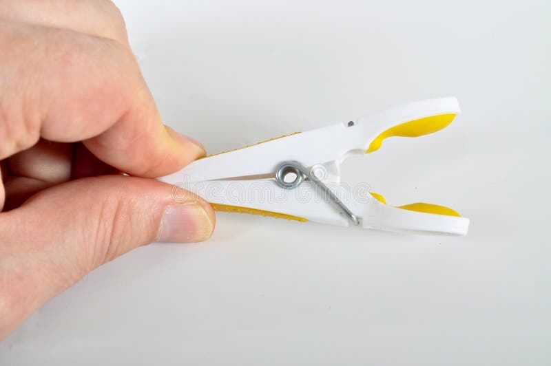 Colour clothes peg stock photo. Image of isolate, object 129346720