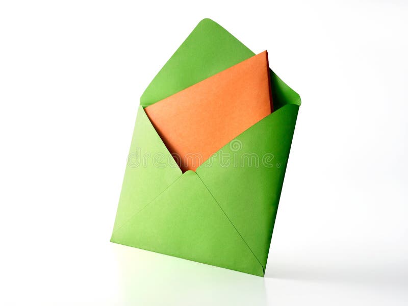 Colour envelope. In full sharpness isolated on white background Colour envelope. In full sharpness isolated on white background