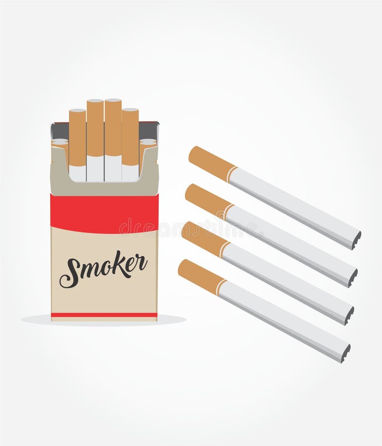 Cigarette icon illustrator stock illustration. Illustration of ukulele ... How To Draw A Pack Of Cigarettes