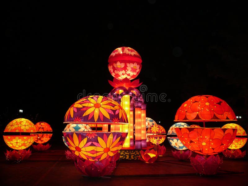 Colour lamp stock photo