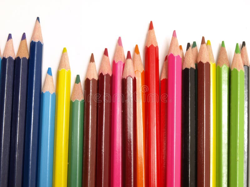 Colour pencils stock image. Image of crayons, graphics - 15455643