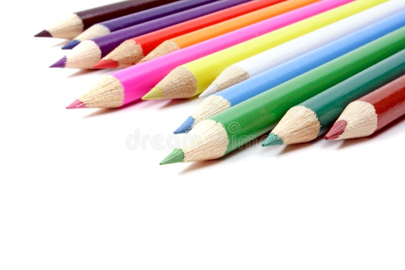 Creioane colorate stock photos