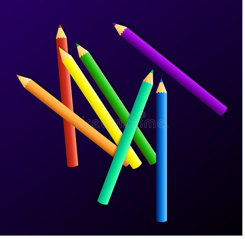 Color pencils for kids and creativity Royalty Free Vector