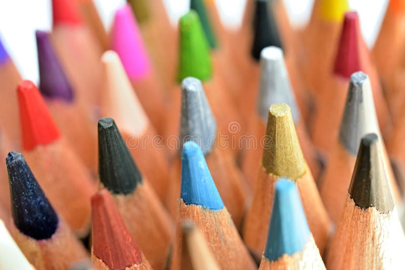 Colour pencils stock photo. Image of close, bright, supply 78605060