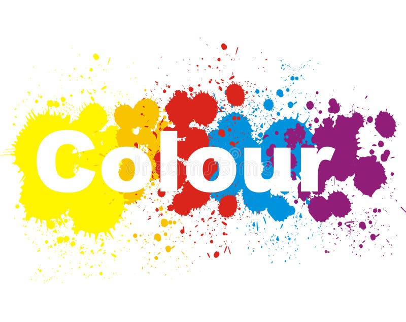 Colour splashes stock illustration
