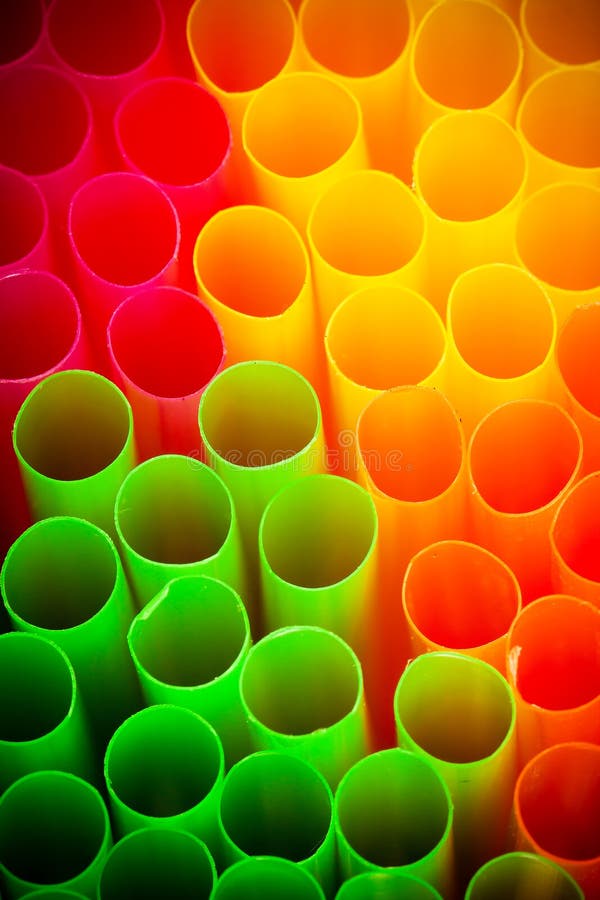 Colour straws for cocktail