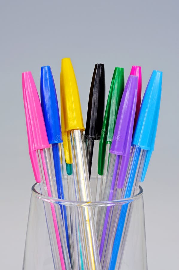 Coloured ballpoint pióra. obraz stock Coloured ballpoint pióra. obraz stock