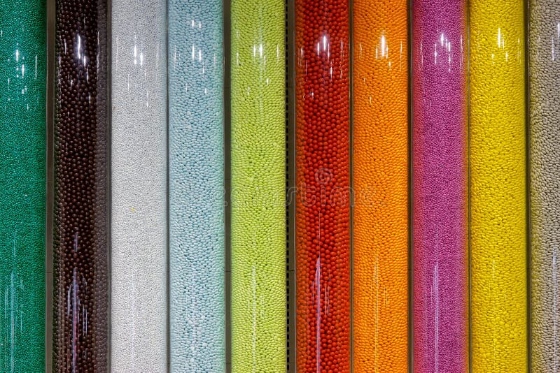 Coloured beans stock photo