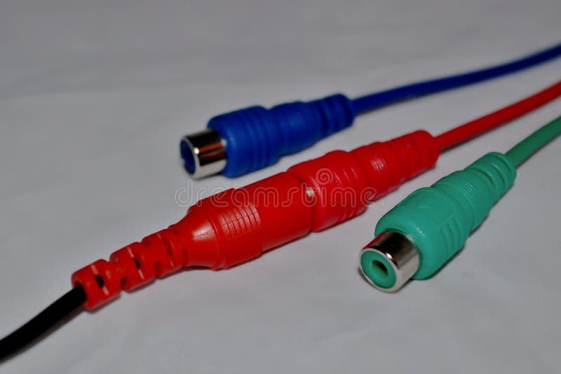 Coloured Cables Disconnected Stock Photo Image of plastic, connectors