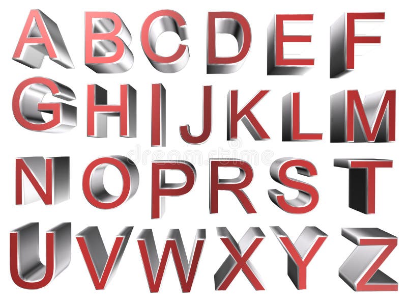 3d alphabet letters