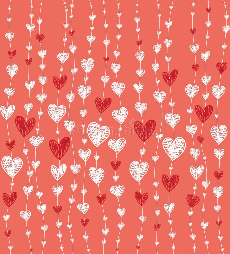 Coloured hearts pattern stock vector. Illustration of love - 100706177