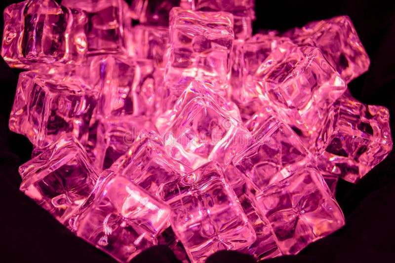 Coloured ice cubes stock image. Image of light, drink 270189357