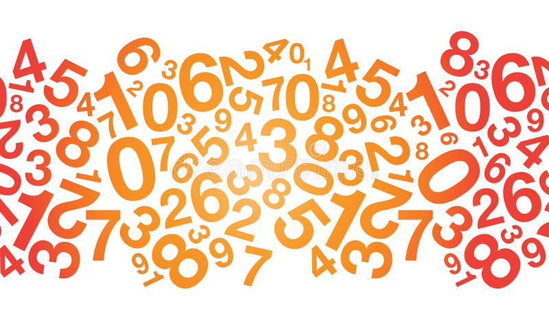 Coloured number background vector illustration