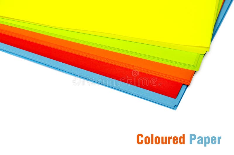 Coloured paper stock photo. Image of colorful, hued, green 23980280