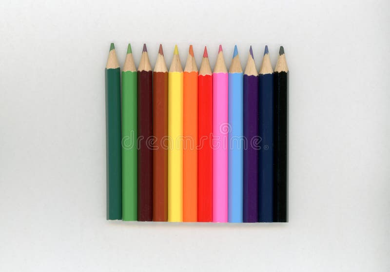 Coloured pencils crayons stock image. Image of coloring 202312019