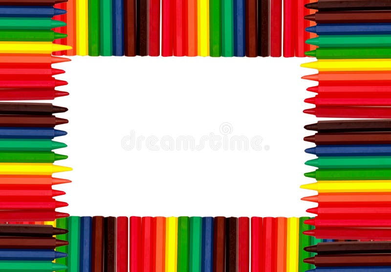Coloured Pencils Frame stock image