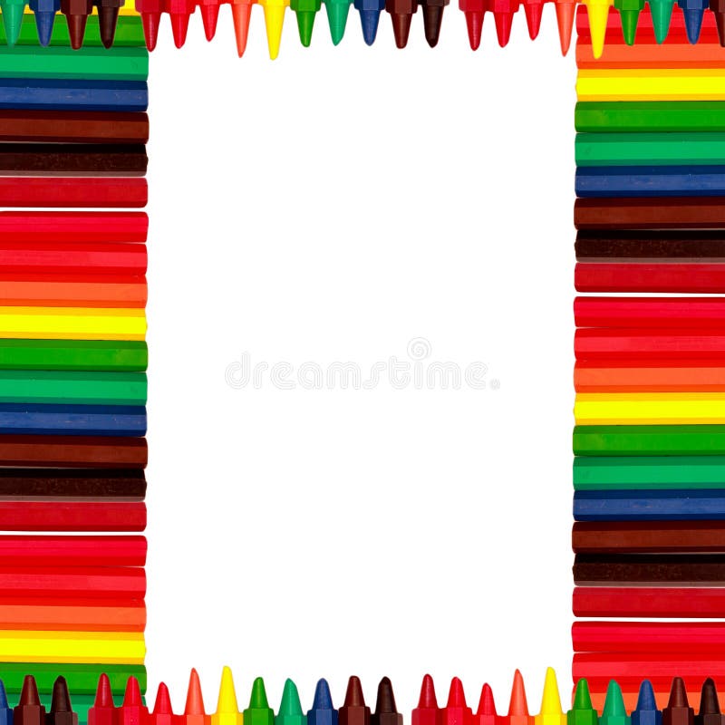 Coloured Pencils Frame royalty free stock image